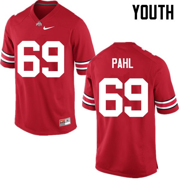 Ohio State Buckeyes #69 Brandon Pahl Youth Football Jersey Red OSU73747
